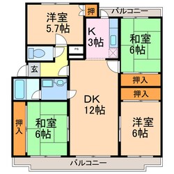 パークサイド千成の物件間取画像